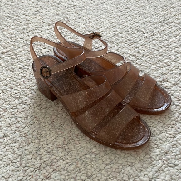 Urban Outfitters pink sparkle jelly sandals - Picture 2 of 10